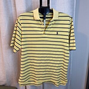 Ralph Lauren Yellow Polo with Navy Stripes